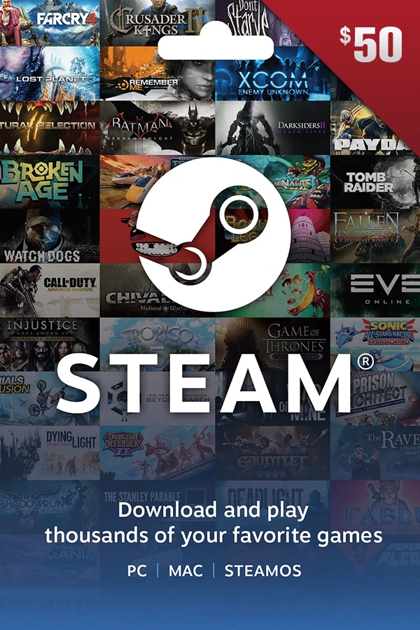 Steam Wallet Gift Card 50 USD <br> United States<br> <br> Price : $ 38,93 <br> <br> 