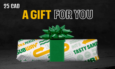 Subway gift card 25 CAD <br> Canada <br> <br> Price: 17 CAD